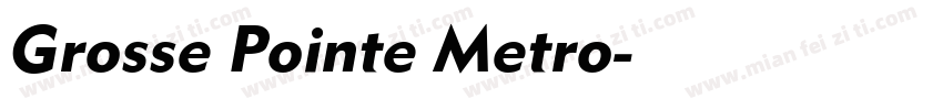 Grosse Pointe Metro字体转换